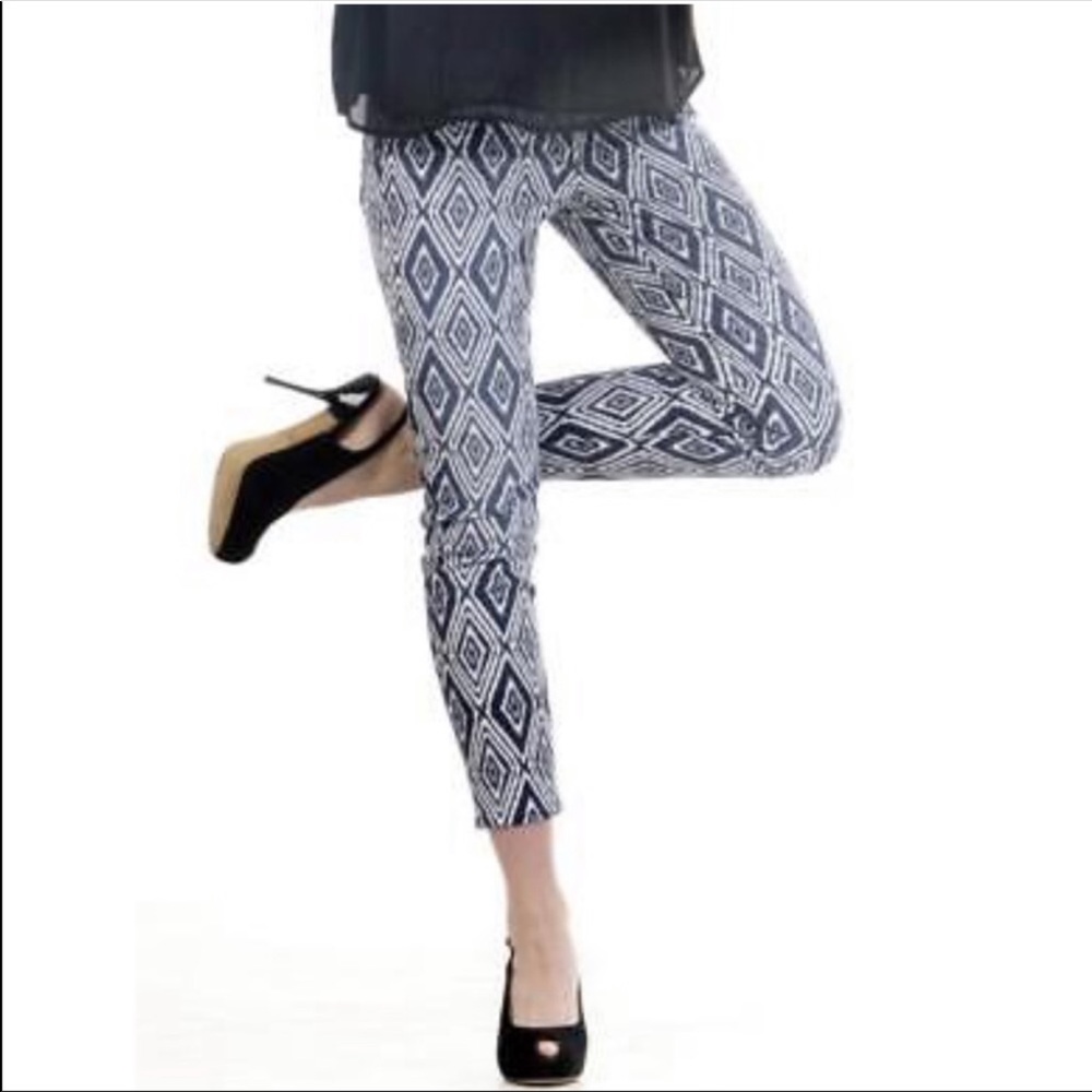 7 for all mankind ikat print cropped skinny jean
